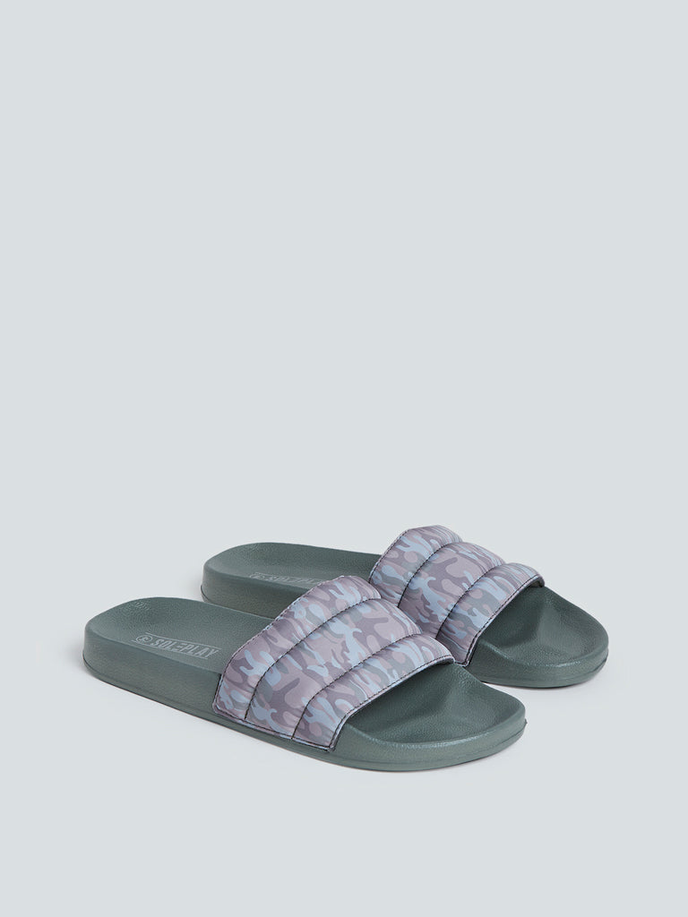 SOLEPLAY Grey Camouflage Design Slides